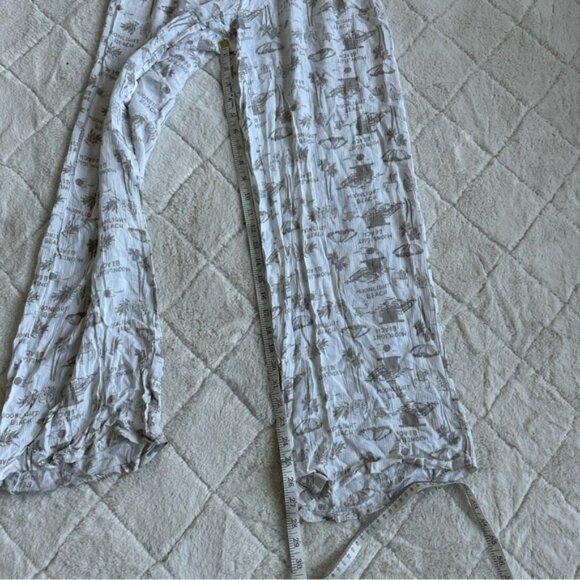 Aerie | Cream and Tan Palm Print Sleeveless Jumpsuit | Size Small - Picture 15 of 15